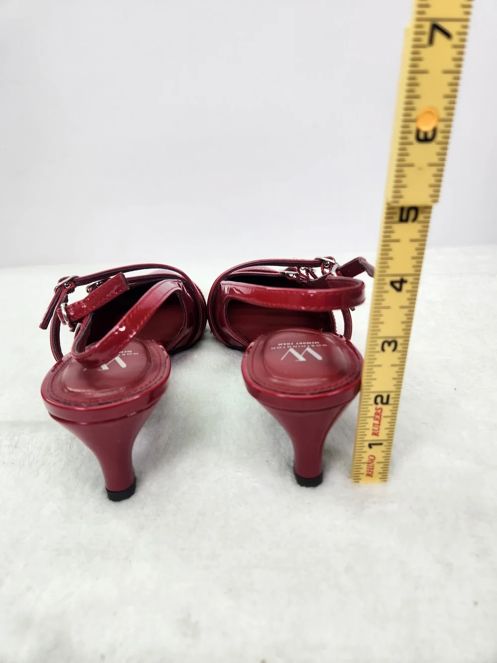Worthington Burgundy Pointed Closed Toe Kitten Heel Pumps Size 7